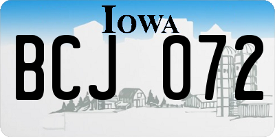 IA license plate BCJ072