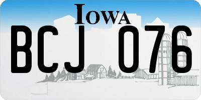 IA license plate BCJ076