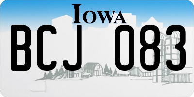 IA license plate BCJ083