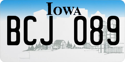 IA license plate BCJ089