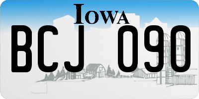 IA license plate BCJ090