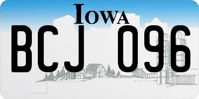 IA license plate BCJ096