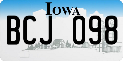 IA license plate BCJ098