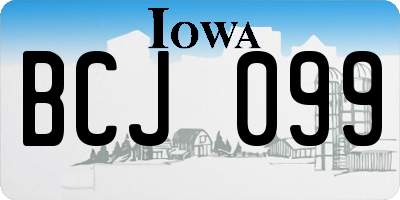IA license plate BCJ099