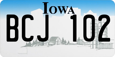 IA license plate BCJ102