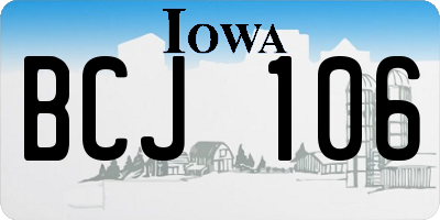 IA license plate BCJ106