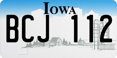 IA license plate BCJ112