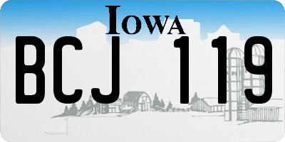 IA license plate BCJ119