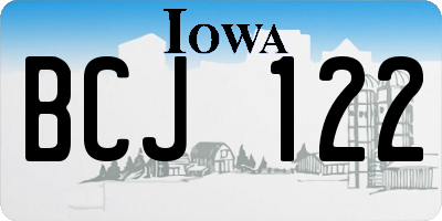 IA license plate BCJ122