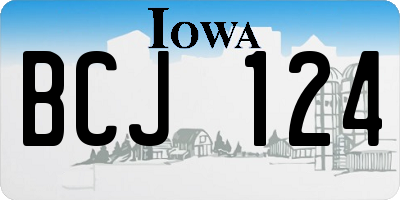 IA license plate BCJ124
