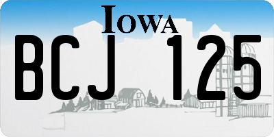 IA license plate BCJ125