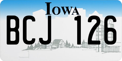 IA license plate BCJ126