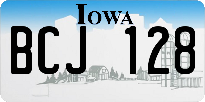 IA license plate BCJ128