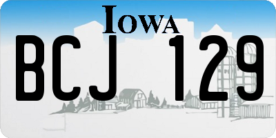 IA license plate BCJ129