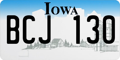 IA license plate BCJ130
