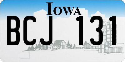 IA license plate BCJ131