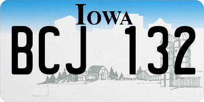 IA license plate BCJ132