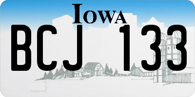 IA license plate BCJ133