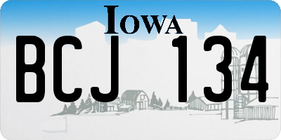 IA license plate BCJ134