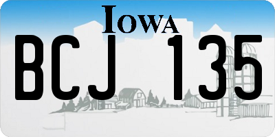 IA license plate BCJ135