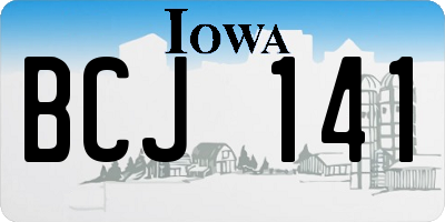 IA license plate BCJ141