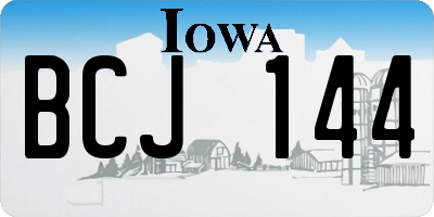 IA license plate BCJ144