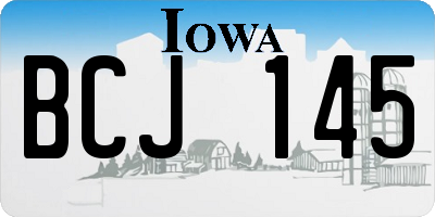 IA license plate BCJ145