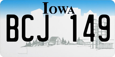 IA license plate BCJ149