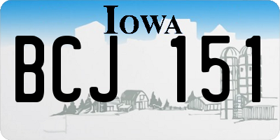 IA license plate BCJ151