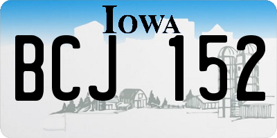 IA license plate BCJ152