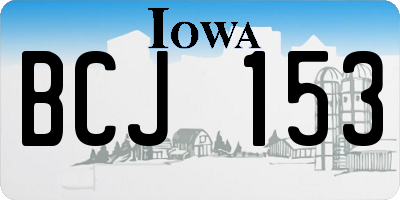 IA license plate BCJ153