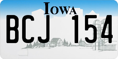 IA license plate BCJ154