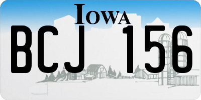 IA license plate BCJ156