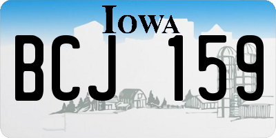 IA license plate BCJ159