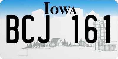 IA license plate BCJ161