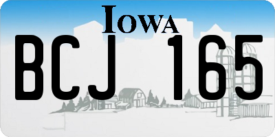 IA license plate BCJ165