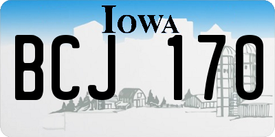 IA license plate BCJ170
