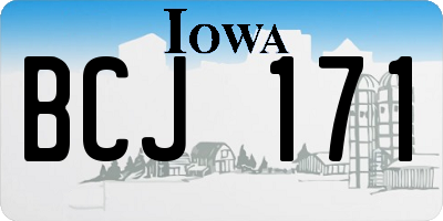 IA license plate BCJ171