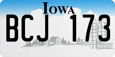 IA license plate BCJ173