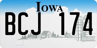 IA license plate BCJ174
