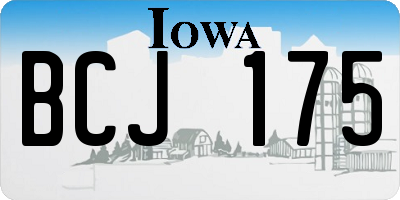 IA license plate BCJ175