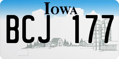 IA license plate BCJ177