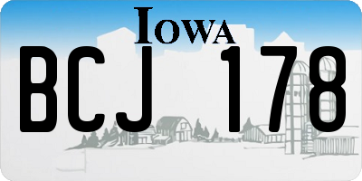 IA license plate BCJ178