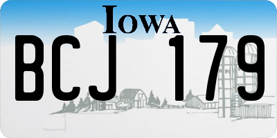 IA license plate BCJ179