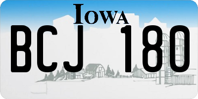 IA license plate BCJ180