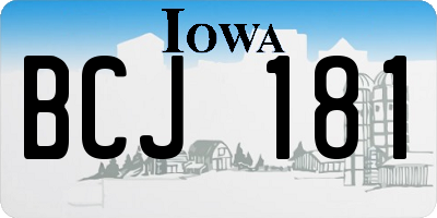 IA license plate BCJ181