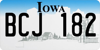 IA license plate BCJ182
