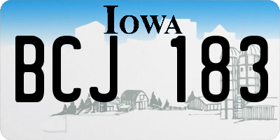 IA license plate BCJ183