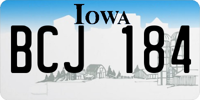 IA license plate BCJ184