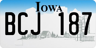 IA license plate BCJ187
